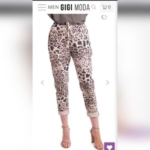 Gigi Moda Cornelia Leopard Pant Size M?